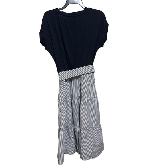 Talbots Dress Striped Navy and white M Petite - Picture 3 of 3